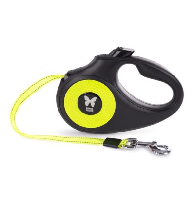 Laisse rétractable pour chien fluo