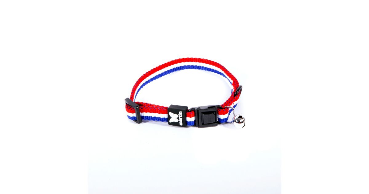collier chat tricolore