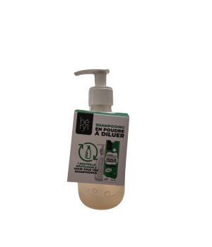 Bouteille de dilution pour shampoing ecologique en poudre