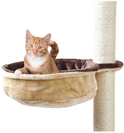 Sac confort pour arbres a chaten peluche38 cmbeige et brun