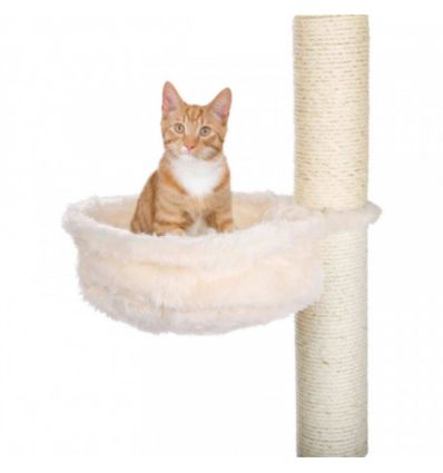 Sac confort pour arbres a chaten peluche38 cmcreme