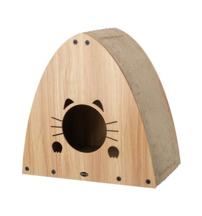 Maison grattoir MDF 48x48x28 cm brun clair