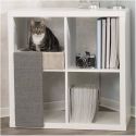 Lit pour etageres avec griffoir33x48x37 cmgris clair