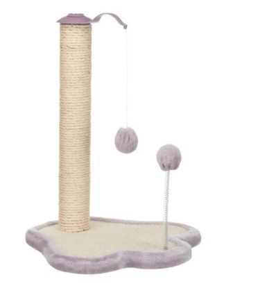 Junior patte griffoir avec poteau50 cmnatural et mauve