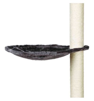 Hamac pour arbres a chaten peluche40 cmgris platinium