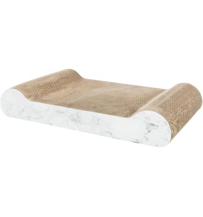 Griffoir carton XXL aspect marbre 64x11x37 cm gris clair