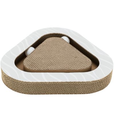 Griffoir carton avec ballescatnip36x5x36 et 36 cmgris