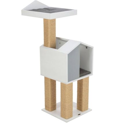 BE NORDIC arbre a chat Jonte115 cmgris et blanc