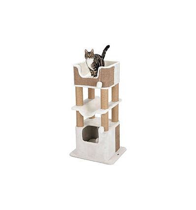 Arbre a chat XXL Lucano110 cmblanc et taupe