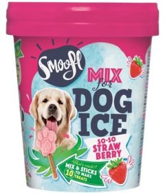 Glace a la fraise pour chien