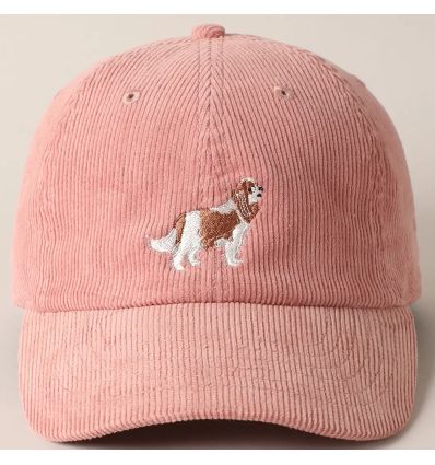 Casquette velours Cavalier King Charles