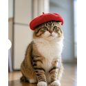 Beret rouge pour chien ou chat
