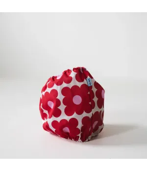 Snood motif fleur rétro