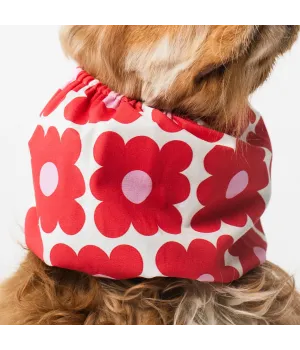 Snood motif fleur rétro