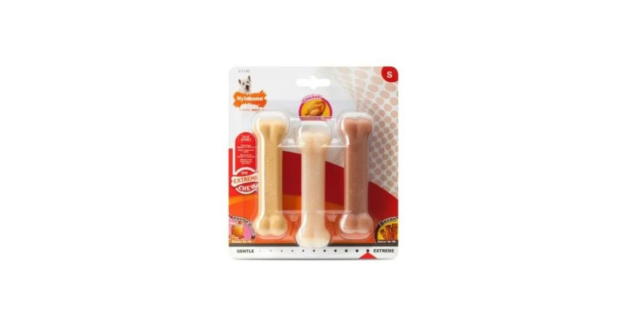 Nylabone - Triple Pack Cacahuette Poulet Bacon