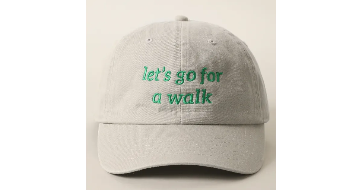 Casquette let's go for a walk sable