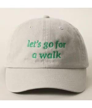 Casquette let's go for a walk sable