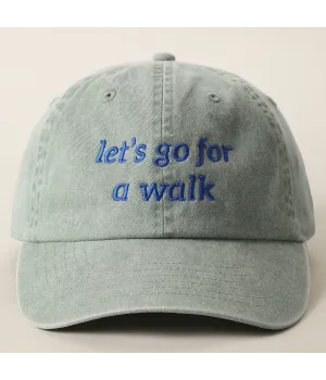 Casquette let's go for a walk thé vert