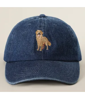 Casquette Golden retriever en jean