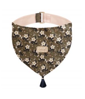 Bandana Cathy - Floral - Kaki et Rose