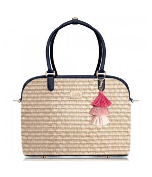 Sac en Paille Tréssée Catalina - Marine