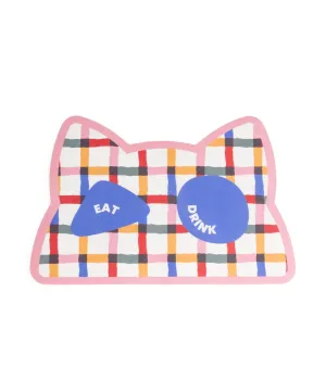 Tapis rayé pour chat