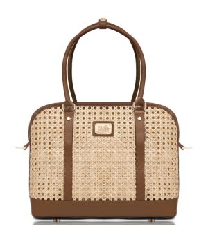 Bali - Sac en cannage - Beige et Chocolat