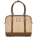 Bali - Sac en cannage - Beige et Chocolat