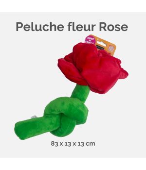 Peluche fleur rose