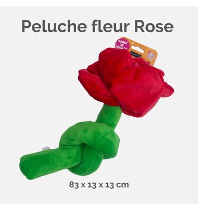 Peluche fleur rose