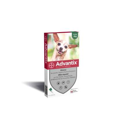 Produit anti tique chien: Advantix (4 pipettes) Advantix - 1