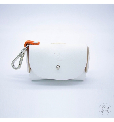Etui en cuir pour sac propreté chrome