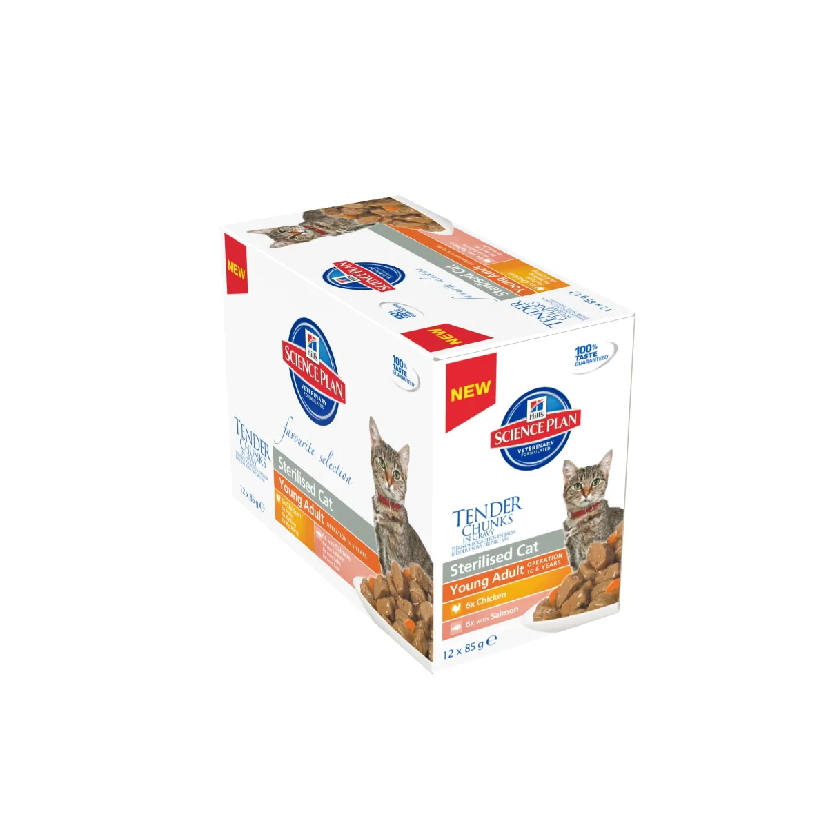 Hill's Science Plan - Feline Sterilised Young Adult 2 saveurs (12x85g) Hill's Science Plan - 1