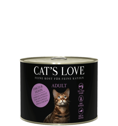 Patée Chat adulte (Poisson et Poulet) Cat's Love - 1