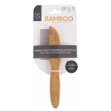 Brosse sous poil bambou dents serrées rotative