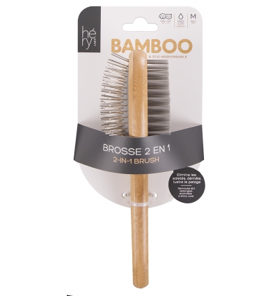 Brosse sous poil 2 en 1 Bambou