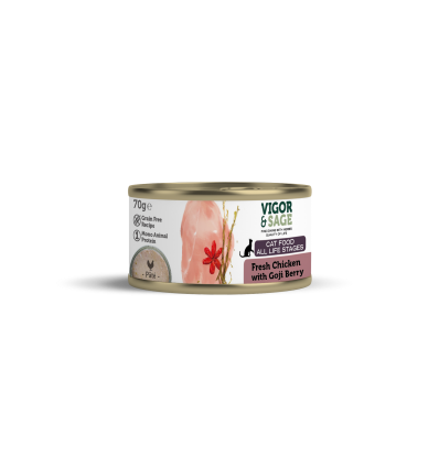 Vigor & Sage - Boite poulet Baie de Goji (chat) Vigor & Sage - 1