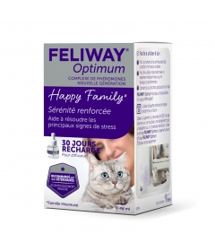 Diffuseur anti stress chat: Recharge Feliway Optimum (1 mois - 48ml) Feliway - 1