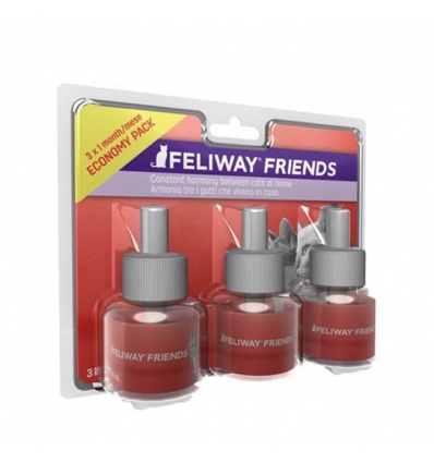 Diffuseur anti stress chat: Feliway Friends Pack de 3 recharges Feliway - 1