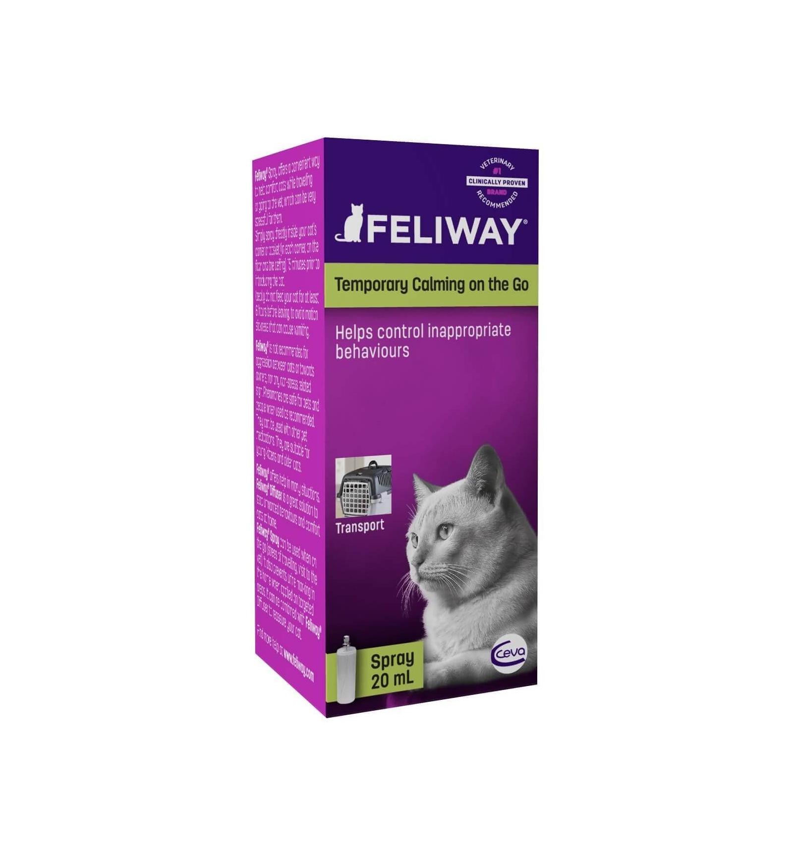 Animalerie pour chat : Feliway Classic - Spray Voyage (20 ml)