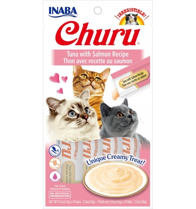Friandises pour chats Churu - Friandise Liquide (Thon saumon) Inaba - 1