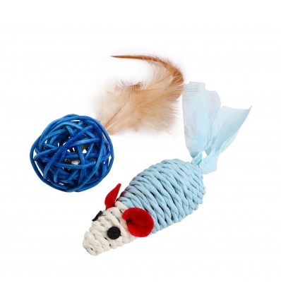 Souris Sisal + Balle Plume