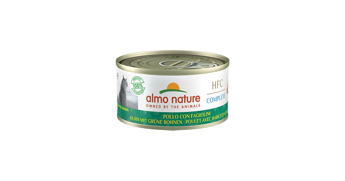 Boîte HFC Complete poulet haricots verts Almo Nature - 1