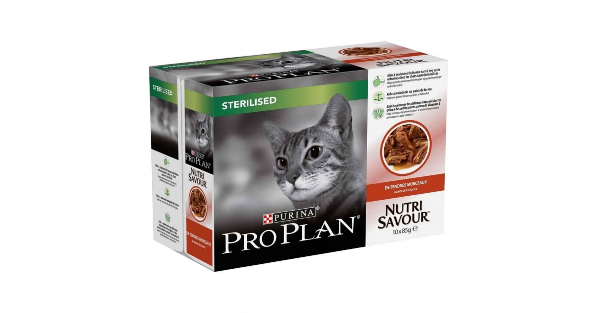 Purina pro Plan - Nutrisavour STERILISED en sauce au boeuf Purina Pro Plan - 1