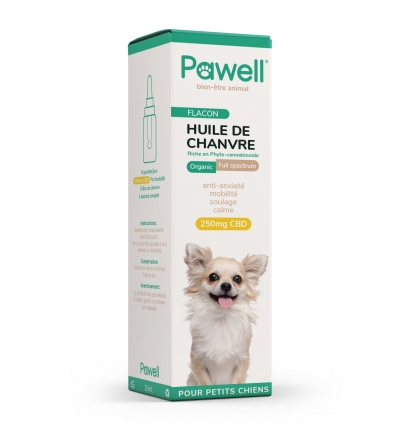 Huile de Chanvre (chien de moins de 10kg) Pawell - 1