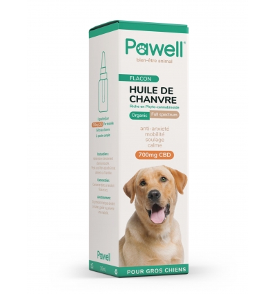 Huile de Chanvre (chien de plus de 20kg) Pawell - 1