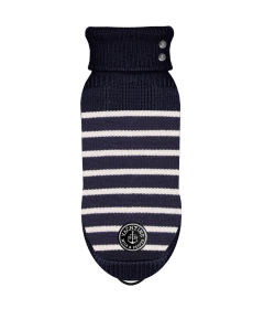 Pull pour chiens - Gwendal (pull rayé marine) Milk & Pepper - 3 2
