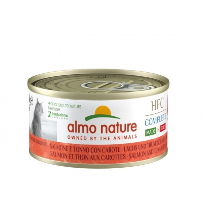 Boîte HFC Complete Saumon, thon, carottes Almo Nature - 1
