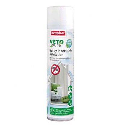 Produit anti-parasitaire chat & chien: Spray insecticide habitation VETO PURE
