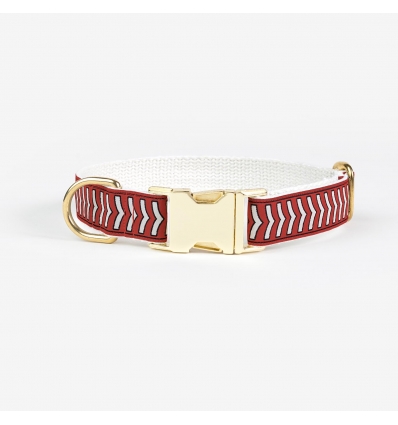 Collier Chef I bark Fire Red, Cream, Black By Scoot  - 1